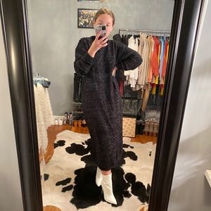 Textured Black Maxi Dress